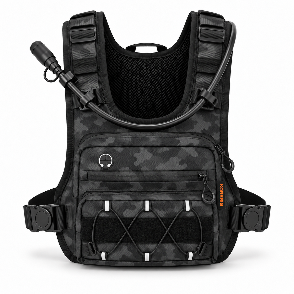 KORERIG 01 hydration vest in Black Camo