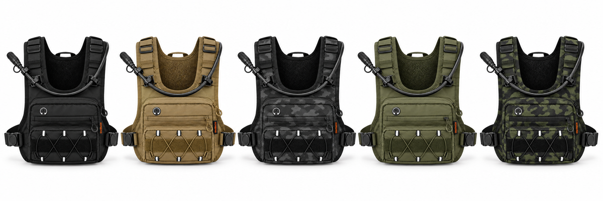 KORERIG vest in Black, Coyote, Black Camo, Olive and Green Camo